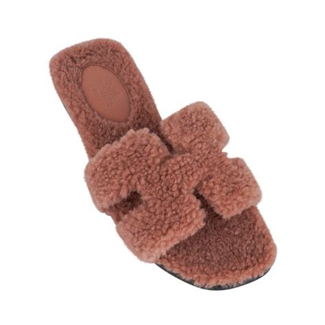 hermes oran teddy bear sandals|Oran sandal .